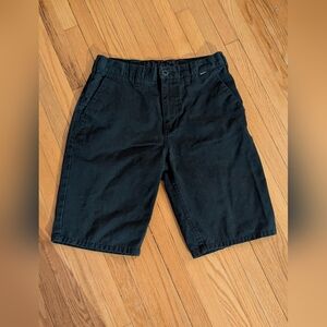 Hurley Men's Black Flat-Front Shorts